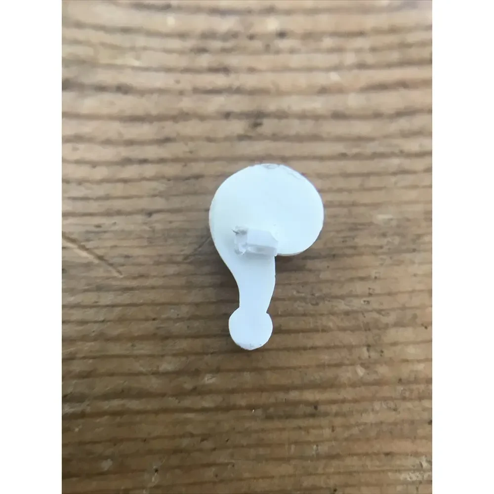 Vintage Set Lot 4 60s 70s Riddler Question Mark Mod White Plastic Buttons 2.5cm